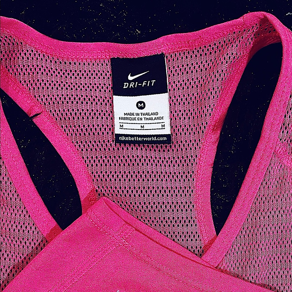 NIKE Racerback Dri-Fit Mesh Active Tank Top Med - Picture 9 of 9